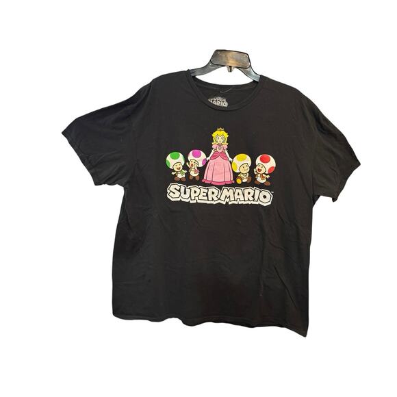 Hybrid Apparel Nintendo Super Mario Princess Peach Mushrooms Graphic T Shirt XXL - Picture 1 of 4